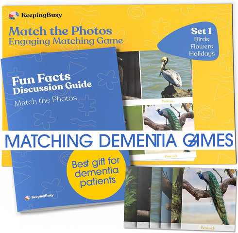 Keeping Busy Match The Photo Game - Fun Facts Matching Game for Adults, Dementia Activities for Seniors