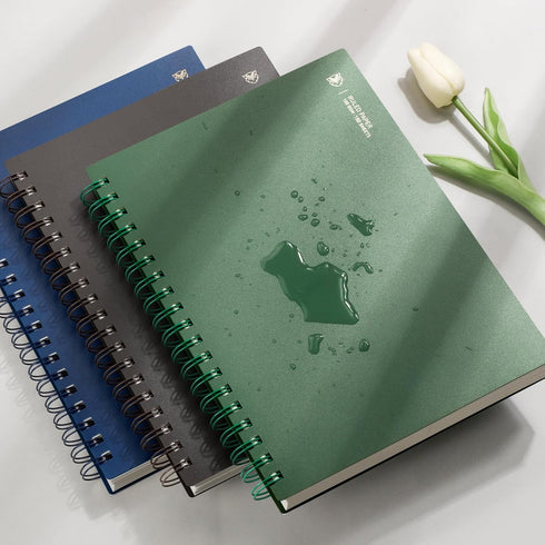EMSHOI B5 Spiral Notebook, College Ruled Lined Journal, Large 7.48" X 10.15", 300 Pages, Waterproof Hardcover
