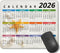 CASEOET 2026 Calendar Mouse Pad with Stitched Edges, Gaming Mousepad for Computer Laptop