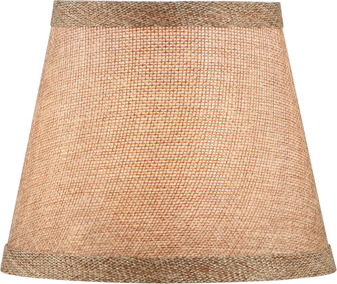 Aspen Creative 51022-2, 4" 6" 5" Set 2 Hardback Empire Transitional Clip-On Chandelier Shade, Beige Linen Texture