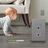 ENERLITES Grey Screwless Decorator Wall Plate, 1-Gang Size, Unbreakable Polycarbonate Thermoplastic, Glossy