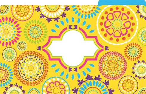 Barker Creek Legal-Size Designer File Folders, Moroccan Multicolor, Bright and Beautiful Legal File Folders