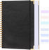 Graph Paper Notebook, 8.5" x 11" Spiral Notebook, 300 Pages, Hardcover, Thick A4 Grid Notebook for School, Black
