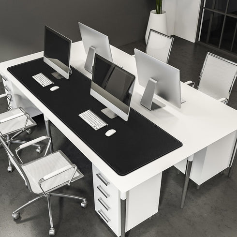 CENNBIE Large Leather Desk Mat, 66.9" x 15.7" Non-Slip Blotter Protector, Waterproof PU Leather Mouse Pad