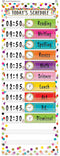 Teacher Created Resources Confetti 14 Pocket Daily Schedule Pocket Chart, 13" x 34"