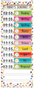 Teacher Created Resources Confetti 14 Pocket Daily Schedule Pocket Chart, 13" x 34"