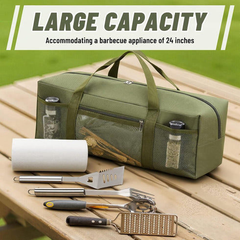 24" 24" 8" 8", Grill Tool Storage Bag, Heavy Duty Waterproof BBQ Tools Bag, x x Large Grill Utensil Storage Caddy