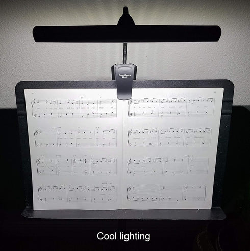 18 Extra Wide Clip-On Music Stand Orchestra Light- LED Rechargeable USB Piano, Desk, Reading Lamp