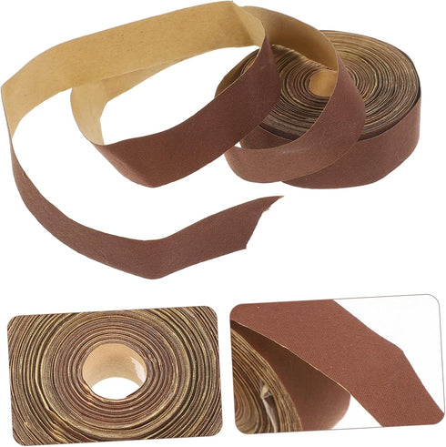 1roll Homoyoyo Self-adhesive Lampshade Edging Tape for Decorative Fabric Trim Brown Cloth Strips for Easy Installation