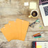 Frienda 4 Sizes Clasp Envelopes, Kraft Paper Catalog Clasp Envelope with Closure for Filing, 50 Pieces (Yellow)