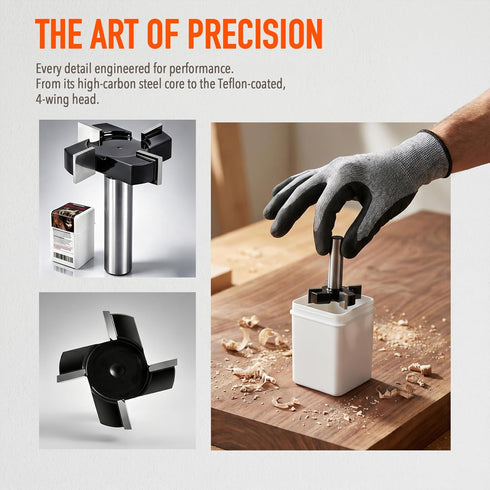 KaiwarKihely Spoilboard 1/2 inch 2 inch (4Wings) CNC Surfacing Router Bits, Shank Cutting Diameter, Slab Flattening