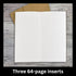 RICCO BELLO Graph Grid Travelers Journal Refill, 8.25 x 4.25 inches, Set of 3