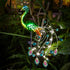 Glintoper Solar Garden Lights, 39 Inch Height Outdoor Metal Peacock Decorative Stakes for Lawn Pathway Decoration