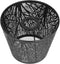 Wrought Iron Lamp Shade - Carved Forest Tree Shaped E27 Mini Lampshade for Bedroom Decor (Black)