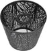 Wrought Iron Lamp Shade - Carved Forest Tree Shaped E27 Mini Lampshade for Bedroom Decor (Black)