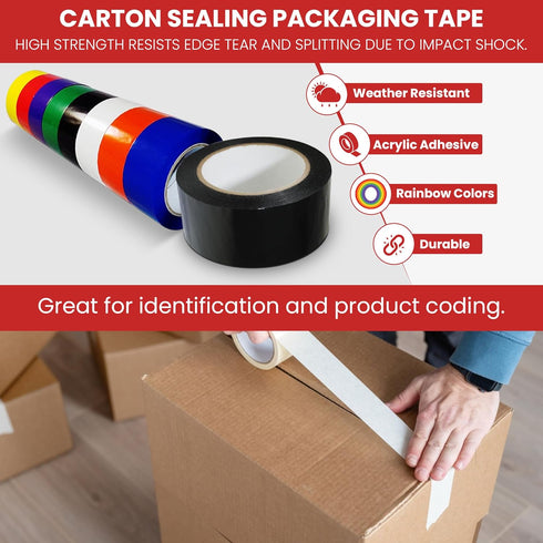 GGR Supplies T.R.U. OPP-20C Yellow Carton Sealing Packaging Tape, 2 in. Wide x 55 yds.
