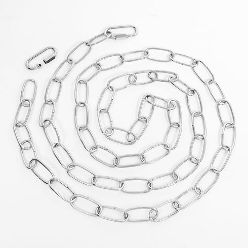 6 66 1 Pack garini Feet Silver Light Fixture Chain, Adjustable Metal Pendant Chandelier Chain Extension with Detachable