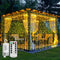 Curtain Lights Battery Operated 10 * 10Ft 300LED Waterfall Light with 8