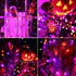 Orange and Purple Halloween Lights, 82ft 200 LED String Lights with 8 Modes, Waterproof Plug in for Halloween Party