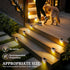 ESUNYD 20Pack Solar Deck Lights Outdoor Waterproof, Solar Powered Fence Lights for Outside Stairs, Step, Yard, Patio
