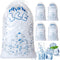 Ice Bags 8 lb with Drawstring, 50 Count Heavy-Duty Reusable Ice Cube Bags for Portable Storage and Freezer