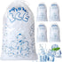 Ice Bags 8 lb with Drawstring, 50 Count Heavy-Duty Reusable Ice Cube Bags for Portable Storage and Freezer
