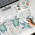 Large Gaming Mouse Pad, XL Ergonomic Extended Desk Pad, Sea Turtle Creative Watercolor, 31.5'' X 11.8''