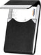 Padike PU Leather Business Card Holder Slim Metal Pocket Case with Magnetic Shut for Name Cards (Y-Black)