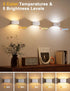 5000mAh 3CCT Dimmable NIORSUN Motion Sensor Wall Light, Battery Operated Wall Sconce with Remote, Rechargeable Wall