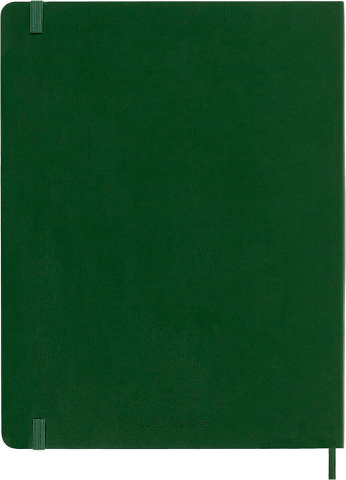 Moleskine Classic Soft Cover Notebook: XL (7.5" x 9.5") Ruled/Lined, Myrtle Green, 192 Pages