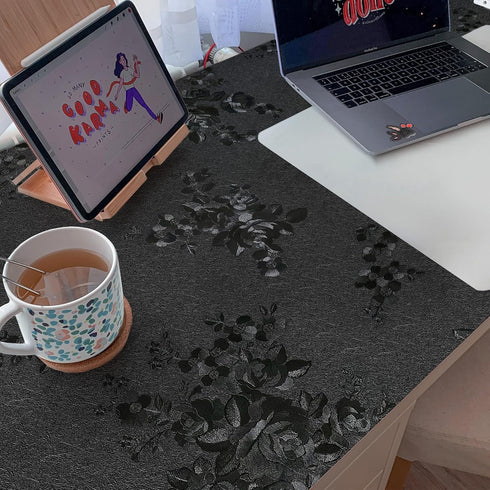 Black Peel and Stick Wallpaper, Silk Embossed Floral Contact Paper for Cabinets, 17.7 118 Textured Self Adhesive