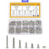 320 Pieces M3 Stainless Steel Button Head Hex Socket Head Cap Bolts Screws Nuts Assortment Kit with Wrench