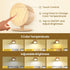 3CCT Dimmable, 360Rotation Wood-2 Pack LED Wall Mounted Lamps, Battery Operated Rechargeable Wall Lights,