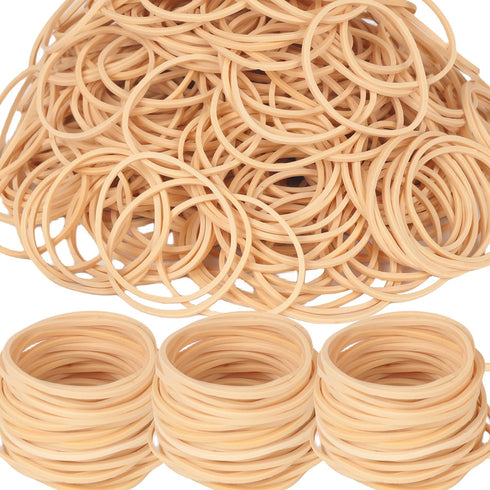 Foshine Rubber Bands Size 16, 500pcs Small Beige Rubber Bands Office Supplies