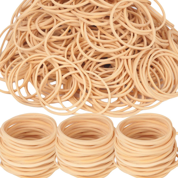 Foshine Rubber Bands Size 16, 500pcs Small Beige Rubber Bands Office Supplies