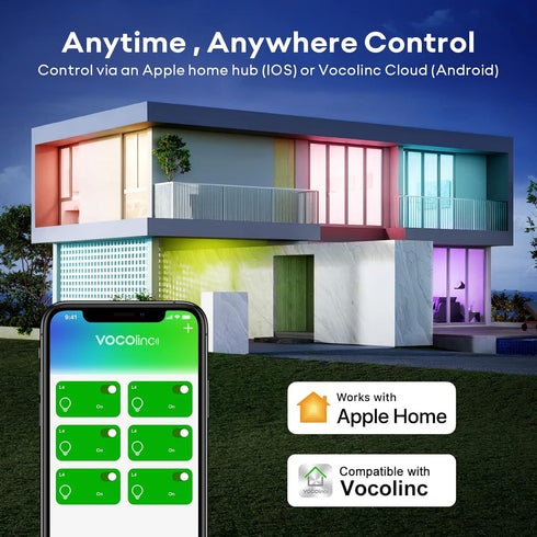 Bulb Dimmable Bulbs, 850 E26 Bulb 60 A21, 2200K-7000K 9.5W, 1 Pack VOCOlinc Smart Light Works with Apple Homekit