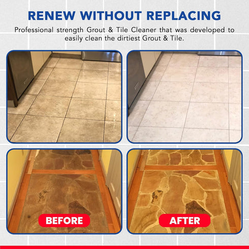 Grout Solutions Professional-Grade Grout Cleaner for Tile, Ceramic, Porcelain & Marble Acid-Free Formula for Safe, Deep