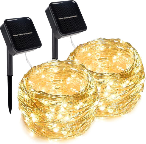 Twinkle Star 2 Pack Solar String Lights Outdoor, Total 80 FT 240