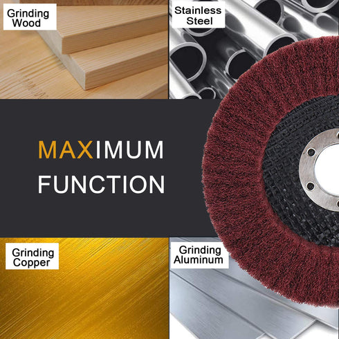 NUODUN 10Pcs 180/320 Grit Nylon Fiber Flap Disc - Metal Polishing Wheel for 4" Angle Grinder, Deburring and Rust Removal