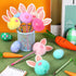 Zhehao 50 Pcs Pom Pom Fluffy Pen, Cute Fur Bunny Pen, Colorful Novelty Pens, Black Ink Cartoon Ballpoint Pens for