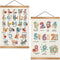ZTGDA Cute Alphabet Numbers Poster Set of 2, Alphabet Numbers Wall Art, ABC