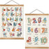 ZTGDA Cute Alphabet Numbers Poster Set of 2, Alphabet Numbers Wall Art, ABC