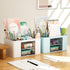 Marbrasse Multi-Functional Pen Organizer with 2 Drawers, 5 Compartments for Desk, Office Art Supplies (White)