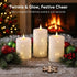 11-Key 3D Set 2, Amagic Flameless Candles with Embedded String Lights, Remote & Timer, Wick Real Wax Battery Operated