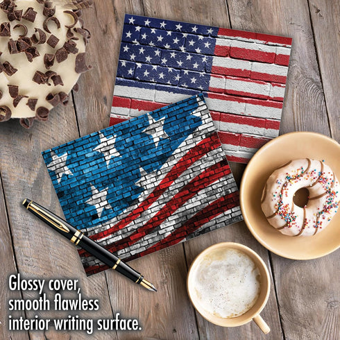 The Best Card Company - 10 Assorted 4th of July Cards (4 x 5.12 Inch) Patriotic Red, White, & Blue Set