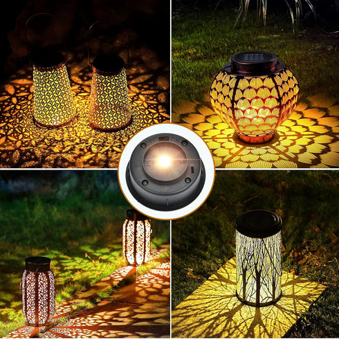 ELUTENG 4 Pack 2.76 inch, 2.42 inch) Solar Light Replacement Top (Top Size Bottom Size LED Solar Lantern Light Lids