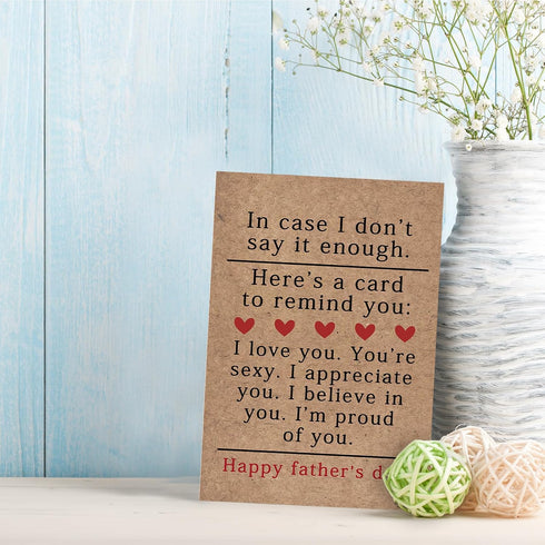 Londue Sweet Fathers Day Cards for Husband Boyfriend, Happy Father's Day Gifts from Wife Girlfriend, Gifts for Men
