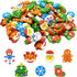 ZAKVOOR 50 Pcs Large Christmas Pencil Erasers Bulk for Classroom, Party Favor, Gift Filling