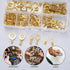 160 Pcs Copper Ring Terminals, M3/M4/M5/M6/M8/M10 Brass Wire Connectors, Crimp Kit for Electrical Terminals