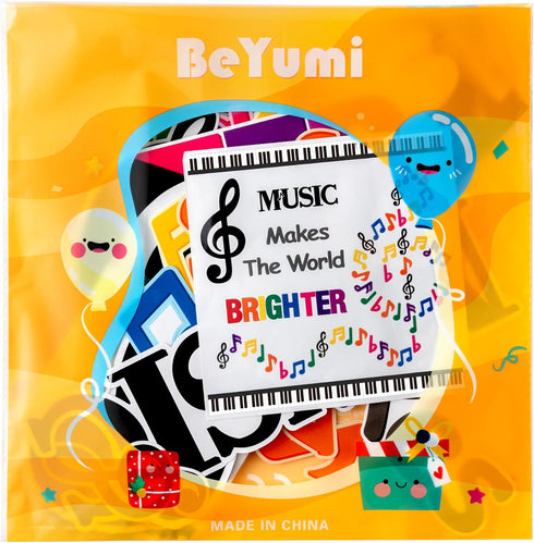 BeYumi Music Notes Border Decor - 108Pcs Back to School Music Notes Bulletin Board Set for Classroom
